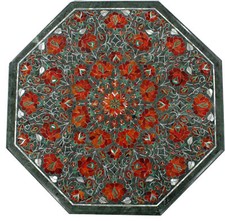 Piano In Marmo Verde Da 18"