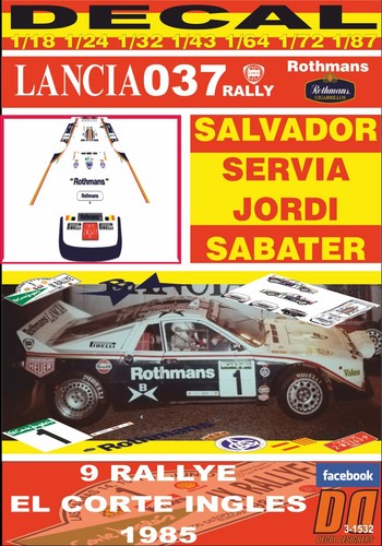 Decal lancia 037 rally - decal,