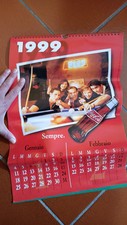 COCA-COLA CALENDARIO ITALIA VINTAGE 1999 Senza Scritte Piegato Vedi 30 Cm X 45 