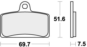 Pastiglie freno anteriori sbs - pastiglie,