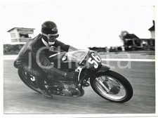 1954 MOTO GP Circuito di REIMS Alfredo MILANI a bordo della GILERA Foto 18x13 cm
