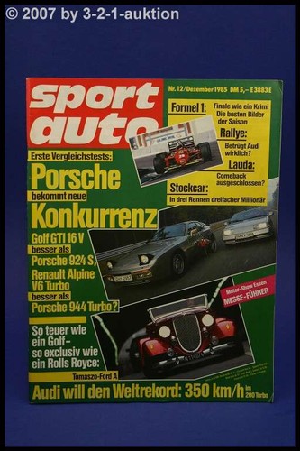 Auto sportiva porsche - 12/85,