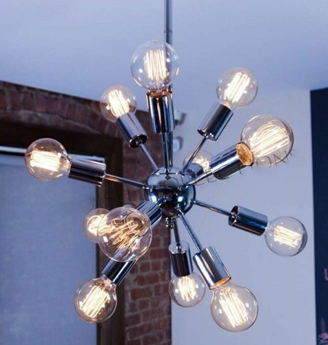 Lampadario sputnik ottone - lampadario,