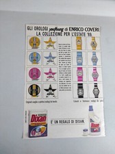 Inserto pubblicità 1989 Gli orologi youYoung  Enrico Coveri un regalo Dixan 
