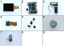 Canon Powershot E1 display LCD main board gear door flash ring sensor CCD