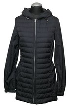 Woolrich Viola Parka Donna Giacca Piumino Estiva S NERO Leggero Cappuccio Nuovo