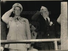 1950 Foto Stampa Maj. Gen. Harry Vaughan Orologio Amvets Pass in Review - Cleveland