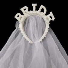 Perla Sposa Fascia Velo Bianco