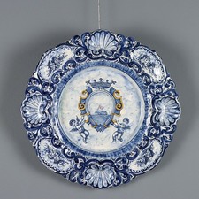 Piatto da Parata Antico Maiolica Alba Docilia Albisola Italia Anni '30