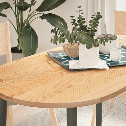 Tavolino ovale rovere - , massello