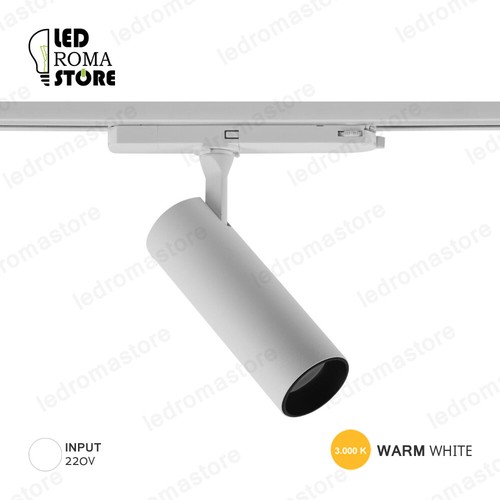 Faretto led binario trifase - faretto,