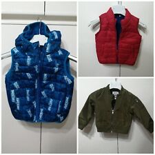 lotto stock abbigliamento bambino neonato giubbotti gilet  3 pezzi 6.9.12 m