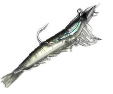 gamberetto artificiale natural con amo pesca traina spigola gambero gomma