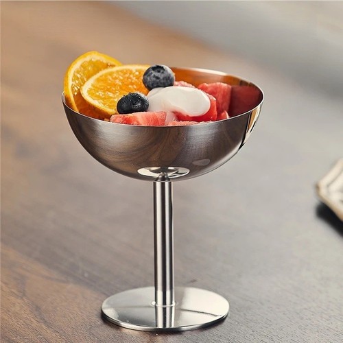 Set tazze gelato acciaio - , per