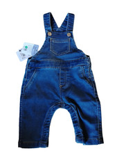 Salopette Di Jeans per Neonato