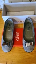 SCARPE BALLERINA 38 CASUAL DONNA LIU JO 5104A PELLE Grigio ORIGINALE PE