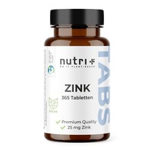 Compresse di Zinco Alto Dosaggio 25 mg Zinco - 365 Compresse di Zinco Vegan - No Capsule