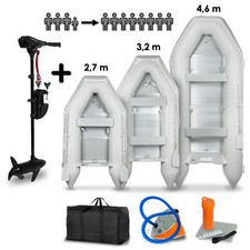 EBERTH Gommone con motore, 3-8 persone, spinta 50-86 LBS fuoribordo elettrico