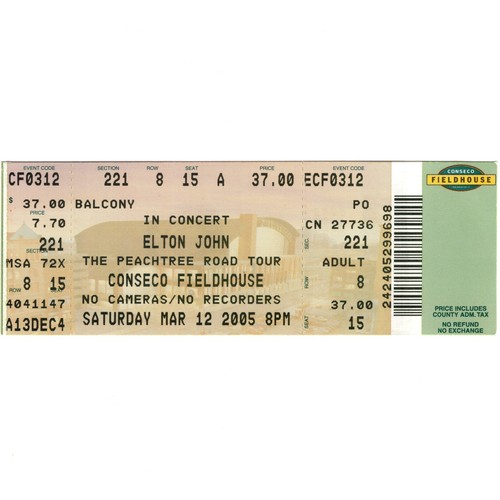 Biglietto concerto elton john - biglietto,