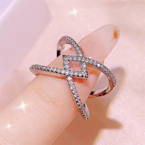 Anello donna croce - , diamante
