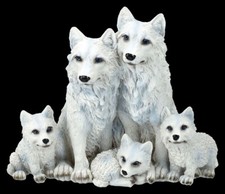 Lupo Figura Famiglia Bianco -