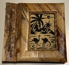 Album porta foto artigianale in Stile etnico (con materiali naturali) - 18 cm