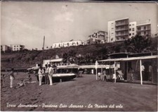 TORRE ANNUNZIATA B/N  VIAGGIATA 1962 PENSIONE LIDO AZZURRO