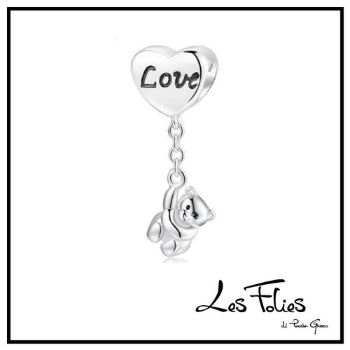 Charm orsetto con cuore - orsetto,