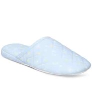 Charter Club Quilted Paisley Stampa Floreale Ciabatte Donna XL 11-12 Blu