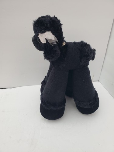 Peluche barboncino nero piedi
