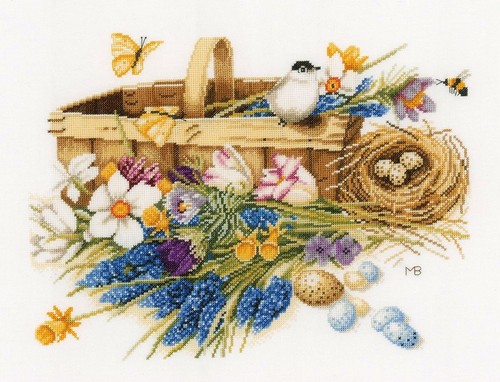 Basket seasons sampler - basket,