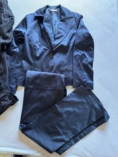 Completo donna gessato blu