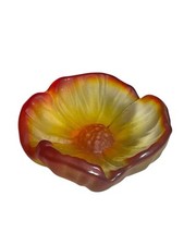 Fiore Cactus Ambra In Cristallo Daum Nancy Francia