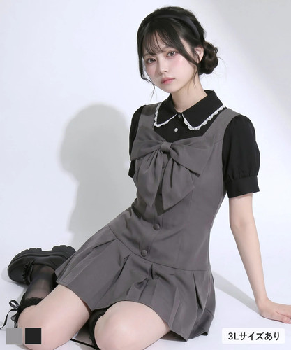Gonna mini maglione big ribbon - big,