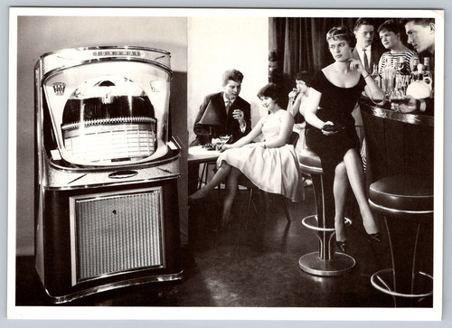 Cartolina epoca jukebox - cartolina,