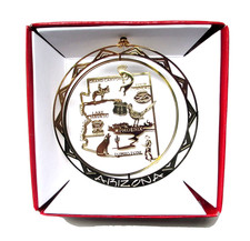 Arizona Ornament Brass State
