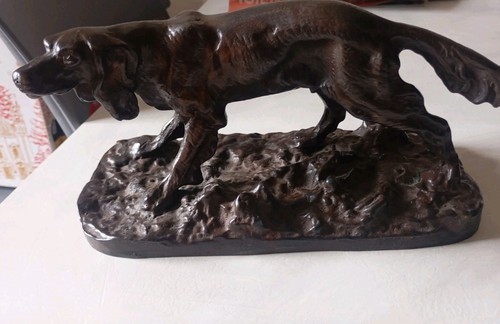 Scultura bronzo cane - in,