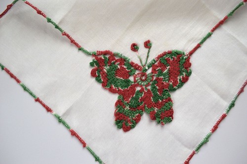 Vintage hanky hankie bordi - vintage,