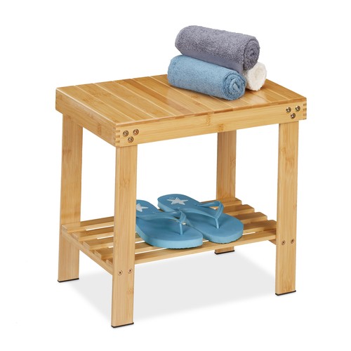 Sgabello bagno bambù - sgabello, da
