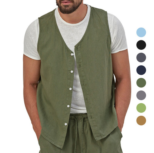 Gilet uomo estivo lino tuta