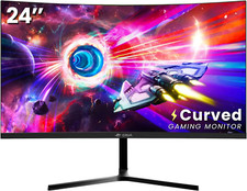 Monitor da gioco curvo da 24 pollici 144Hz/165Hz/180Hz FHD 1080P Monitor PC, Lo 