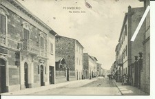 CARTOLINA PIOMBINO " VIA EMILIO ZOLA " VIAGGIATA F.P.
