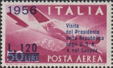 1956 Posta aerea singolo e
