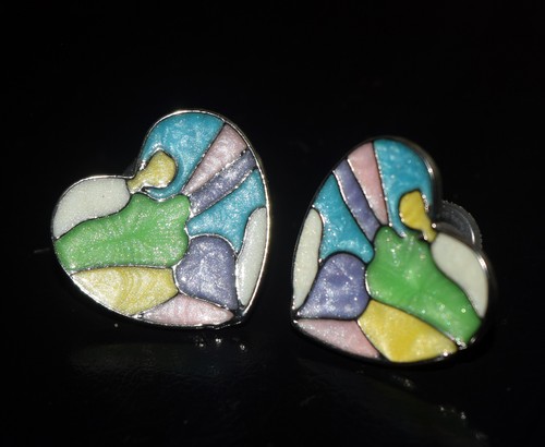 Orecchini vintage multicolore - orecchini,