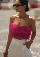Zara Rosa Fucsia Tulle senza