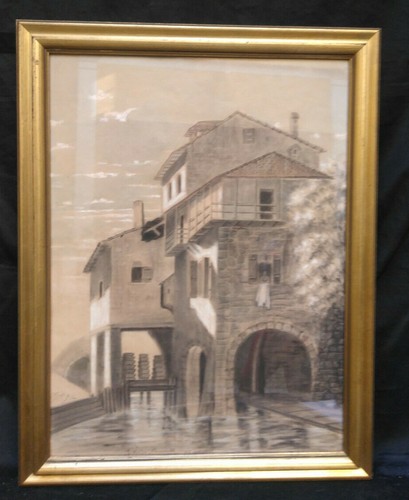 Vecchia casa con mulino - , su