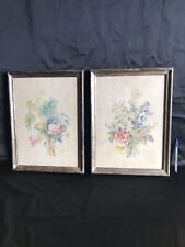 Coppia di acquerelli.     Inizi 900