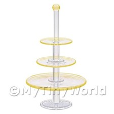 Porta Torta In Vetro Giallo