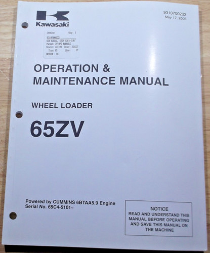 Kawasaki 65zv libretto - 65zv,