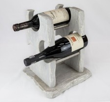 Portabottiglie vino da Tavolo Artigianale in Legno di Abete e Metallo